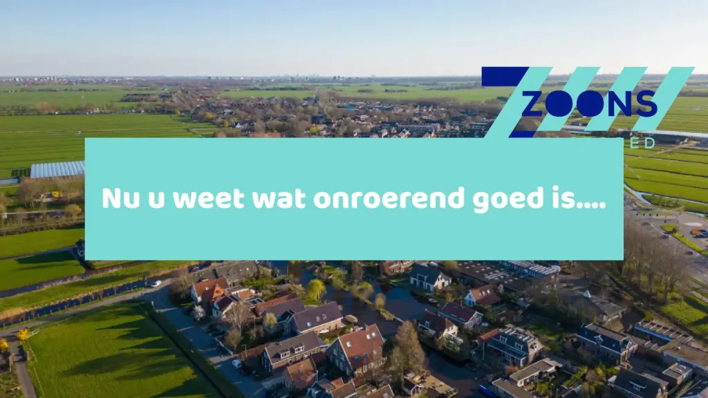 Afsluiting van de uitleg over onroerend goed