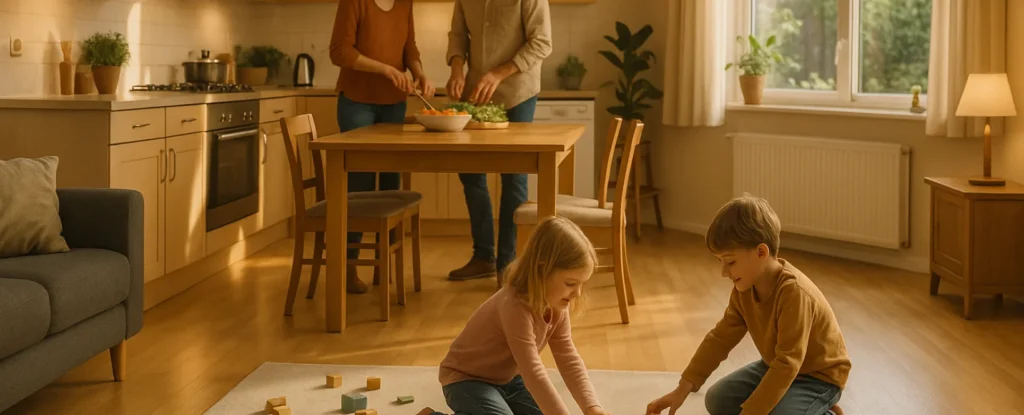 Gezellig interieur van een eengezinswoning